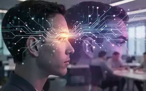 Eine Person im Profil mit leuchtenden Linien, die neuronale Aktivität und Datenfluss darstellen, vor einem unscharfen modernen Hintergrund. - Foto: über boerse-global.de