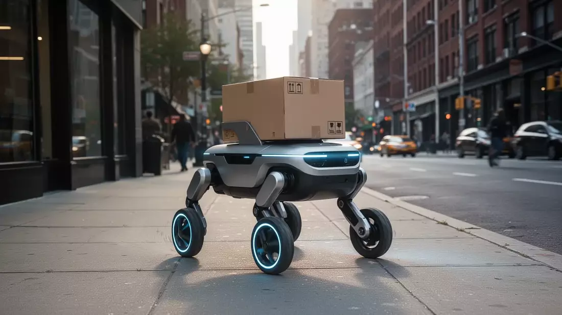 Minieyes Combo-Roboter: Treppensteigen für die Paketzustellung