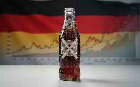 Eine Flasche eines zuckerhaltigen Getränks mit einem Steuersiegel und unscharfen Finanzdiagrammen im Hintergrund. - Foto: über boerse-global.de