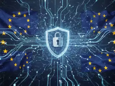 Abstrakte Darstellung von digitalen Datenflüssen und Sicherheitsbarrieren, die verschärfte Bürgergeld-Regeln für EU-Ausländer symbolisieren. - Foto: über boerse-global.de