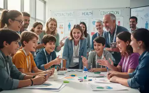 Eine Gruppe von Menschen unterschiedlichen Alters nimmt an einem Gesundheitsbildungskurs teil, der Interaktion und Lernen fördert. - Foto: über boerse-global.de