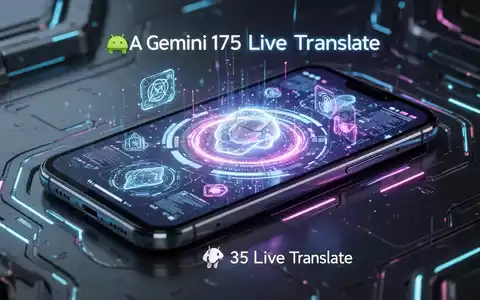 Nahaufnahme eines modernen Smartphone-Bildschirms mit abstrakter, leuchtender Oberfläche und KI-Symbolen, die Android 17 und Gemini 3.5 darstellen. - Foto: über boerse-global.de