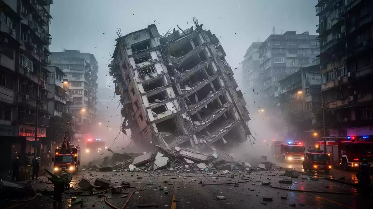 Authorities in Mumbai have arrested the owner and contractor of an illegal four-storey building that