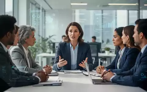 Eine Führungskraft kommuniziert mit ihrem Team in einem modernen Büro. Die Szene vermittelt den Eindruck von Transparenz und Empathie in der Kommunikation. - Foto: über boerse-global.de