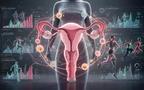 Eine stilisiertes Bild des weiblichen Fortpflanzungssystems, verknüpft mit Datenvisualisierungen und Sportlern, symbolisiert Zyklus-Anpassung. - Foto: über boerse-global.de