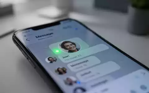 Nahaufnahme eines Smartphone-Bildschirms mit einer Messaging-App-Oberfläche, die einen leuchtend grünen Punkt neben einem Kontaktprofilbild anzeigt. - Foto: über boerse-global.de