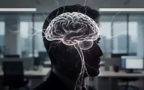 Eine Person, deren Kopf leicht silhouettiert ist, mit leuchtenden, abstrakten Bahnen, die Überdenken und kognitive Überlastung symbolisieren. - Foto: über boerse-global.de