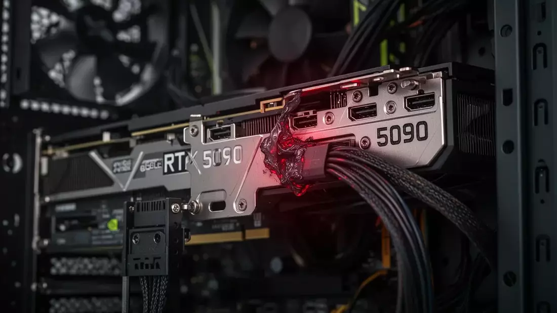 RTX 5090: Geschmolzenes Riser-Kabel durch Hitze der Rückplatte