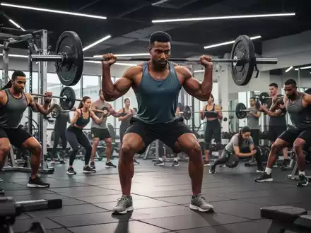 Eine Gruppe von Menschen unterschiedlichen Alters und Geschlechts, die in einem modernen Fitnessstudio Krafttraining absolvieren. - Foto: über boerse-global.de