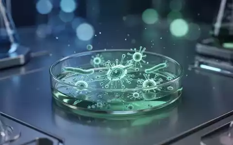 Eine stilisierte Petrischale mit leuchtenden mikroskopischen Organismen auf einem futuristischen Labortisch, die Postbiotika darstellt. - Foto: über boerse-global.de