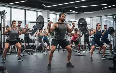 Menschen unterschiedlichen Alters beim Krafttraining mit Gewichten in einem modernen Fitnessstudio, das Gesundheit und Prävention symbolisiert. - Foto: über boerse-global.de