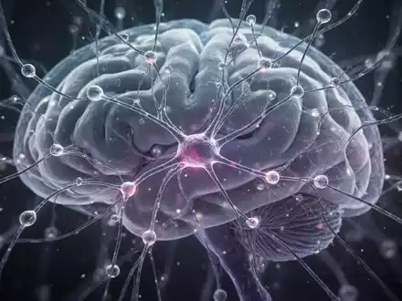 Abstrakte Darstellung von neuronalen Netzwerken im Gehirn mit leuchtenden Pfaden und verbundenen Knotenpunkten. - Foto: über boerse-global.de