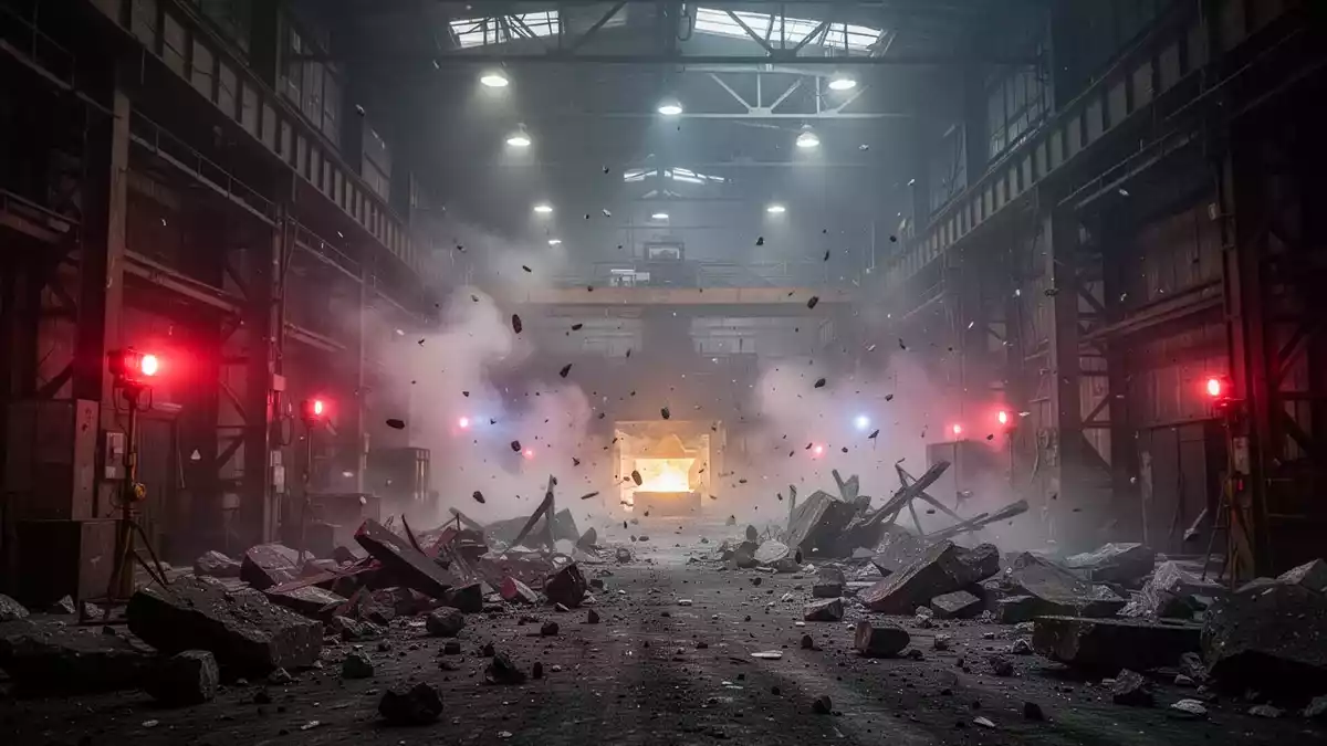 A devastating oxygen cylinder explosion at a private pig iron production facility in Raipur's Urla i