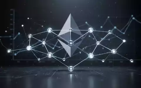 Eine stilisierte, minimalistische Darstellung der Blockchain-Technologie mit leuchtenden, miteinander verbundenen Knoten. - Foto: über boerse-global.de