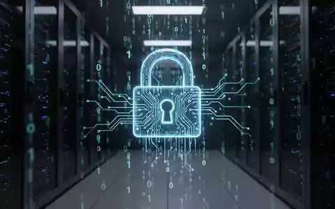 Ein abstraktes Bild, das ein digitales Schloss und leuchtende Schaltkreise zeigt, die einen Cyberangriff darstellen. - Foto: über boerse-global.de