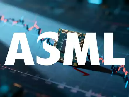 Abstrakte, atmosphärische Szene, die die Halbleiterindustrie und einen negativen Markttrend mit kühlen Tönen und Schatten darstellt. - Foto: über boerse-global.de