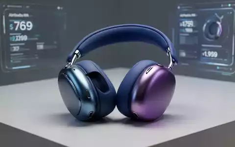 Schlichte, moderne Over-Ear-Kopfhörer, möglicherweise AirPods Max 2, in leuchtender Farbe, auf minimalistischer Oberfläche. - Foto: über boerse-global.de