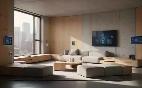Ein modernes, minimalistisches Wohnzimmer mit modularen Möbeln und klaren Linien, das Anpassungsfähigkeit und Technologie darstellt. - Foto: über boerse-global.de