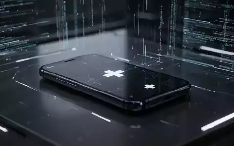 Schlankes, dunkles, datenschutzorientiertes Smartphone mit dezentem Schweizer Kreuz auf dem Bildschirm, in High-Tech-Umgebung mit digitalen Datenströmen. - Foto: über boerse-global.de