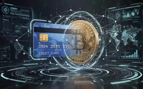 Stilisierte Kreditkarte, die mit einer Kryptowährungsmünze verschmilzt, symbolisiert digitale Zahlungen und finanzielle Innovation. - Foto: über boerse-global.de