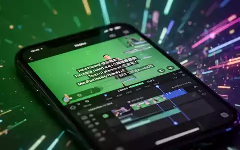 Nahaufnahme eines Smartphone-Bildschirms mit einer Videobearbeitungs-App, Green-Screen-Funktion und mehrsprachigen Untertiteln, symbolisiert Content-Erstellung. - Foto: über boerse-global.de