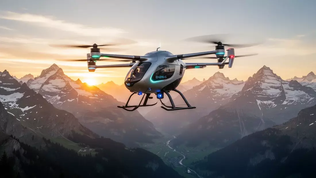EHang meistert ersten autonomen Passagierflug in der Schweiz