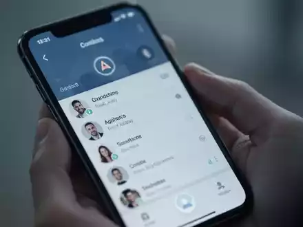 Eine Hand hält ein Smartphone mit Kontaktliste und sichtbarer Benachrichtigung. - Foto: über boerse-global.de