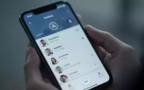 Eine Hand hält ein Smartphone mit Kontaktliste und sichtbarer Benachrichtigung. - Foto: über boerse-global.de