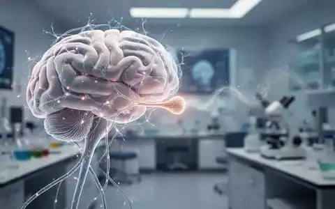 Ein stilisiertes menschliches Gehirn mit leuchtenden neuronalen Pfaden, die zum Riechkolben führen. Ein abstrakter Duftweg deutet auf Früherkennung hin. - Foto: über boerse-global.de