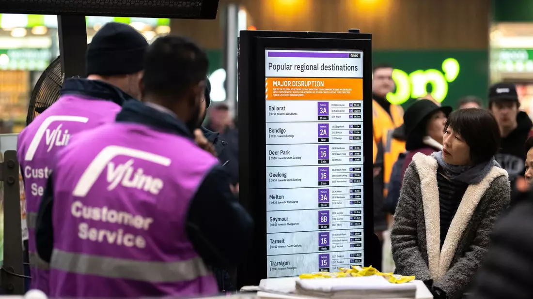 Auch der Bahnverkehr war betroffen. - Bild: Jay Kogler/AAP/dpa