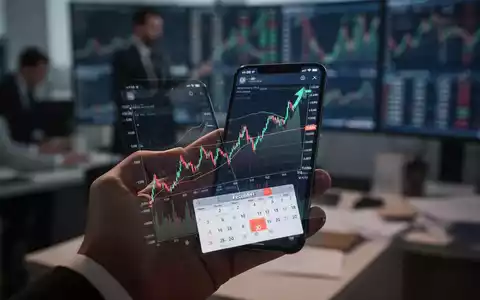 Eine Hand hält ein Smartphone mit einem Aktienchart und einem Kalender, der den 30. Dezember hervorhebt. - Foto: über boerse-global.de