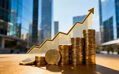 Ein stilisiertes Diagramm, das steigende Finanzströme und Wachstum darstellt, mit Euro-Münzen im Vordergrund. - Foto: über boerse-global.de