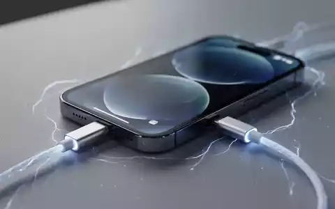 Modernes Smartphone mit USB-C-Ladekabel, dezentes Leuchten am Anschluss zeigt Schnellladung an. - Foto: über boerse-global.de