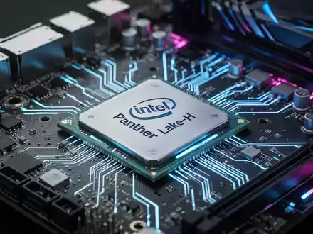 Nahaufnahme eines Mini-ITX-Motherboards mit Intel Panther Lake-H-Prozessor und verschiedenen elektronischen Komponenten. - Foto: über boerse-global.de