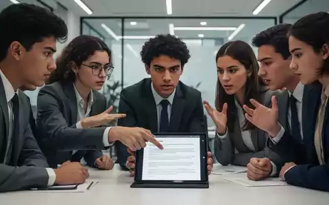 Junge Berufstätige (Gen Z) in einem modernen Büro, die sich vertragliche Details ansehen und zustimmend nicken. - Foto: über boerse-global.de