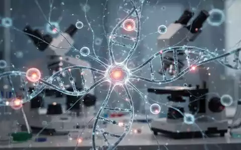 Abstraktes Bild, das medizinische Forschung und Entdeckung darstellt, mit leuchtenden neuronalen Netzen oder DNA-Strängen. - Foto: über boerse-global.de