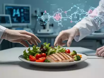 Eine Hand greift nach einer gesunden Mahlzeit mit Gemüse, symbolisierend einen Paradigmenwechsel im Diabetes-Management hin zu Prävention. - Foto: über boerse-global.de