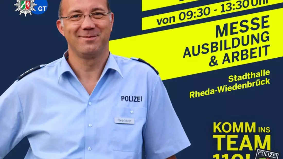 POL-GT: Die Einstellungsberatung der Kreispolizeibehörde Gütersloh berät zum Polizeiberuf auf der Messe Ausbildung und Arbeit in der Stadthalle Rheda-Wiedenbrück - Bild: presseportal.de