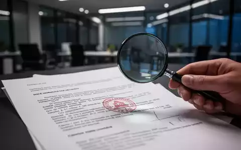 Eine Hand hält eine Lupe über ein teilweise geschwärztes juristisches Dokument mit einem roten Stempel. - Foto: über boerse-global.de