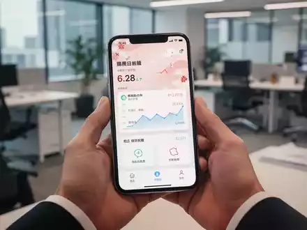 Smartphone mit Banking-App und Wohlfahrtssymbolen, gehalten von Händen in einem modernen japanischen Büro. - Foto: über boerse-global.de