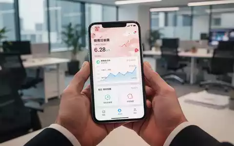 Smartphone mit Banking-App und Wohlfahrtssymbolen, gehalten von Händen in einem modernen japanischen Büro. - Foto: über boerse-global.de