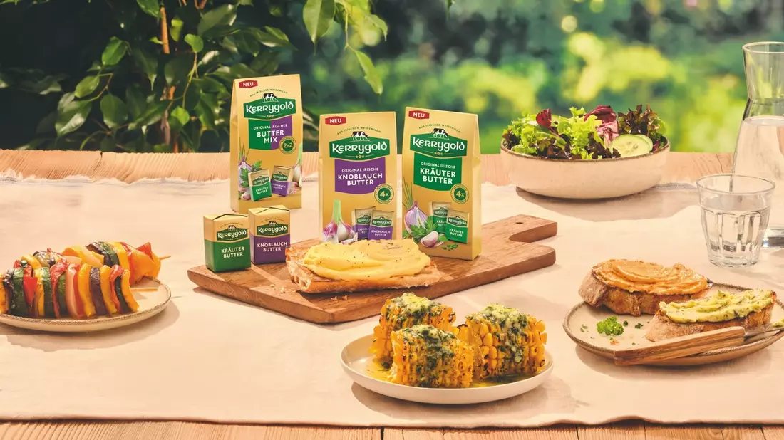Grillgenuss jetzt noch einfacher - mit Kerrygold Kräuter- und Knoblauchbutter in Portionen - Bild: presseportal.de