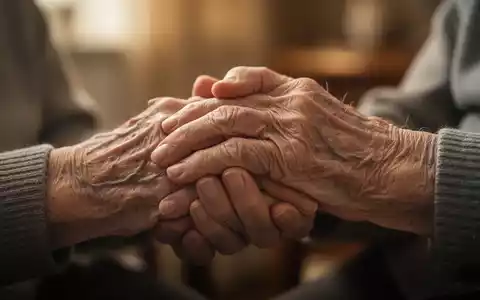 Nahaufnahme der Hände einer älteren Person, die Würde und Ruhe ausstrahlen, mit einem weichen, unscharfen Hintergrund. - Foto: über boerse-global.de