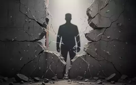 Eine stilisierte Grafik zeigt eine zerbrochene Mauer oder Barriere mit der Silhouette einer Person im Hintergrund. - Foto: über boerse-global.de