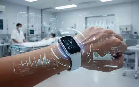 Ein minimalistisches, futuristisches Wearable-Gerät am Handgelenk, das digitale Gesundheitsdaten anzeigt. - Foto: über boerse-global.de