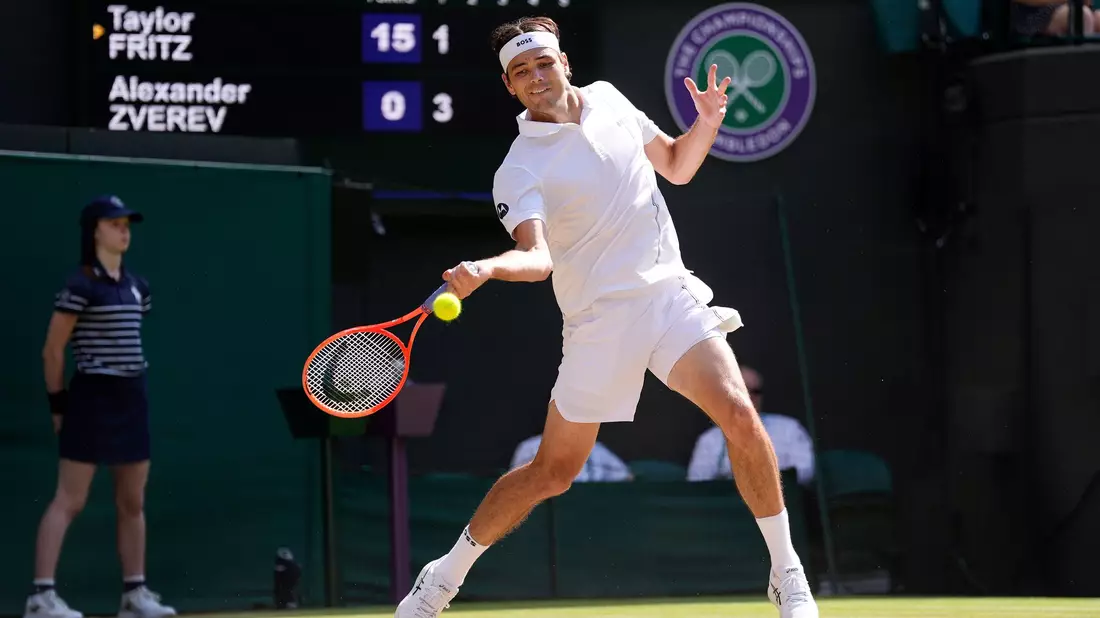 Taylor Fritz hatte zuvor sieben Mal nacheinander gegen Alexander Zverev gewonnen. - Bild: Andrew Matthews/PA Wire/dpa