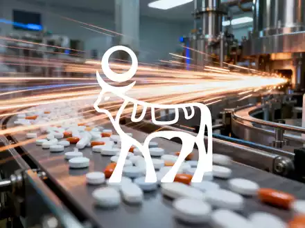 Abstrakte Darstellung des Pharmasektors mit dynamischen Lichtspuren, die Dringlichkeit und Wettbewerbsvorteil symbolisieren. - Foto: über boerse-global.de