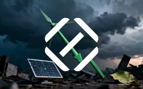 Abstrakte Darstellung eines Rückgangs im Bereich der erneuerbaren Energien mit dunklen, gedämpften Tönen und einem Gefühl des Abschwungs. - Foto: über boerse-global.de