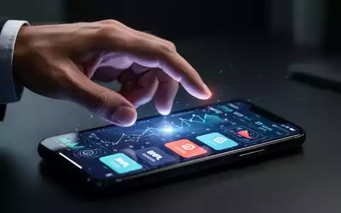Eine menschliche Hand zögert über einem Smartphone-Display mit KI-generierten Finanzdaten und Jetzt kaufen, später zahlen-Optionen. - Foto: über boerse-global.de