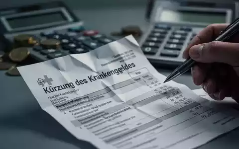 Ein zerknülltes medizinisches Dokument liegt auf einem Tisch, daneben eine Hand mit einem Stift, ein Taschenrechner und Münzen. - Foto: über boerse-global.de